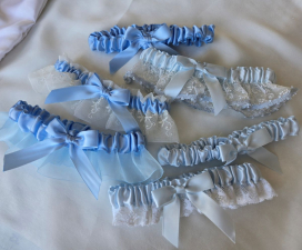 Blue garter special set of 6 garters